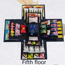 黑色/蓝色礼盒包装套装，惊喜照片礼盒，创意DIY爆炸礼盒，求婚生日礼物，毕业派对礼物 - 粉色 - 查看 4