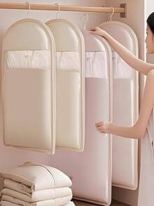 2pcs Garment Storage Bags, Down Jacket Covers, Hanging Space-Saving Design With Built-In Compression Zipper - Multicolor - View 12