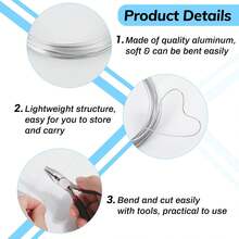 1把钳子 + 2卷2.0mm x 5m珠宝线，用于珠宝造型、DIY雕塑和工艺品制作