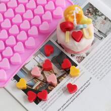 55-Cavity Silicone Heart Shaped Mold - Non-Stick Baking/Candle Making DIY Tool - Multicolor - View 4