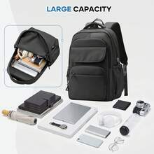 Large Capacity Laptop Backpack, Water Resistant Multi-Pocket Travel Backpack, Lightweight Casual Daypack Fits 15.6" Notebook, Durable Rucksack For Work, School, Commute & Travel For Men & Women - Multicolor - View 1