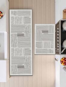 【热销！！！】1 件装软橡胶厨房地垫，3.5 毫米厚，现代抽象手绘风格吸水大尺寸厨房地毯，可自行裁剪以适应厨房尺寸，表面织物材质，中间海绵层，底部橡胶层，适用于厨房地毯、厨房装饰、婚礼装饰、家居装饰、浴室地垫、玄关地垫、洗衣房地垫、走廊地毯、客厅地垫等。 - 彩色 - 查看 2