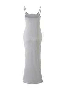 Đầm bầu maxi không tay cổ tròn thoải mái, được làm từ chất liệu co giãn cao cấp, thiết kế đặc biệt dành cho phụ nữ mang thai mùa hè. - Xám - Xem 4