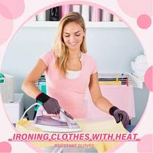 4/2/1 Pcs Heat Resistant Gloves With Silicone Grips, Professional Heat Proof Gloves For Hair Styling, Curling Iron, Flat Iron, Hot Air Brush