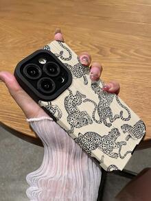 1pc Fashionable Elegant Leopard Pattern Shock-Proof Leather Phone Case Compatible With IPhone 17/17 Air/17 Pro/17 Pro Max/ 16/16 Plus/16 Pro/16 Pro Max/ 15/15 Plus/15 Pro/15 Pro Max/ 14/14 Plus/14 Pro/14 Pro Max/ 13/13 Pro/13 Pro Max/ 12/12 Pro/12 Pro Max/ 11/ 11 Pro/11 Pro Max - Multicolor - View 5