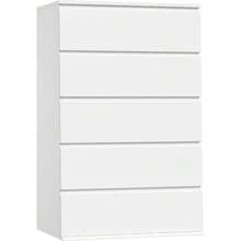 White Dresser, 5 Drawer Dresser Tall White Dresser With Large Storage Space, Modern Storage Chest Of Drawers, 23.6L X 17.6W X 39.1H Inch Storage Organizer Cabinet For Home, White - 白色 - 查看 1