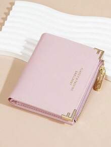 Baellerry 1pc Women Short Wallet Floral Embroidery Litchi Pattern Coin Slim Card Holder Birthday Christmas Gifts Gift Thanksgiving Vintage For Women Wallet Purse Wallet Small Wallet - 彩色 - 查看 4