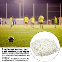 Soccer Goal Net Luminous Polyester Easy To Assemble Soccer Replacement Goal Nets for Football Game (6X4FT) - 6X4 pies - Ver 2