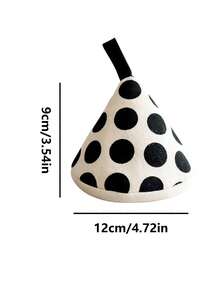 1只耐热手套，微波炉烤锅盖把手加厚隔热耳罩 - 黑與白 - 查看 2