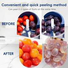 2025 New Automatic Garlic Peeling Machine, Electric Grape Peeling Machine Small Fruit With USB Charging Rechargeable, Fruit Skin Remover Tool For Cherry, Tomato, Garlics For Home Kitchen Use - mặc định - Xem 6