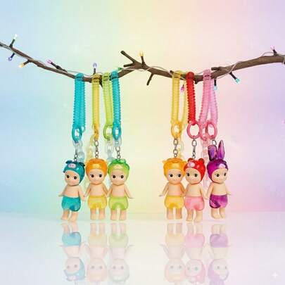 1-6个3.5英寸随机可爱糖果屋天使/娃娃，派对天使娃娃糖果屋钥匙扣系列，随机派对装饰，办公室装饰，收藏模型，感恩节礼物，情人节礼物，生日毕业礼物，钥匙扣，包包挂饰，装饰模型，收藏娃娃，背包挂饰，圣诞节/万圣节/生日派对礼物