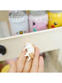 EstiloImanes de refrigerador para gatos, 6 imanes de nevera para gatos mentirosos lindos, mini imán decorativo Kawaii para el hogar y la cocina con imanes magnéticos fuertes, divertidos y novedosos para elVersión mejorada - 1 - Ver 6