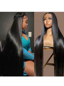 [Straight Wigs] 13x4 Straight Lace Front Wigs For Women With 180%Density - Pre Plucked & Pre Cut Straight Hair Wig, Black Long Hair Suitable For All All Skins,No Glue Needed Wig, Ready-To-Wear Wigs For Women,New Year Gifts For Women Lace Frontal Human Hair Wigs With Beautiful Straight Texture For Women,Comfort And A Natural Look.Fashion Styling,Beginners Friendly,Beauty Gift Option For Friends..(Bob Wigs 6-16inch) - SNatural - View 4