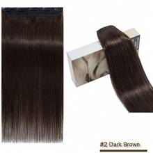 One Piece Clip In Hair Extensions Piano Color Brwon 100% Brazilian Human Hair Clip In Extensions Invisible Seamless Human Hair - Multicolor - View 69