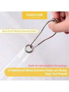 EstiloForro de cortina de ducha de plástico transparente extra largo, ligero de 182.88 x 203.2 cm, forro de cortina transparente para baño, ducha y sala de exposición, con Gromments de metal aVersión mejorada - 1 - Ver 4