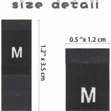 Fabric Tags For Clothing Labeling And Sewing Supplies - White, Black - View 2