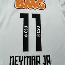 1213 Santos Home Jersey Vintage Football Shirt NEYMA.R JR 11 Short Sleeves Retro Soccer Jersey White - 白色 - 查看 2