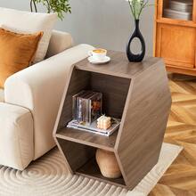 Multifunctional Hexagonal Coffee Table (79 X 69.4 X 40 Cm) – Modern Design, Easy To Assemble For Versatile Spaces, Offering Additional Furnishing Solutions - Brown + Medium Density Fiberboard - View 3