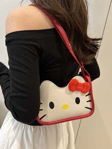 Sanrio Hello Kitty PU Leather Shoulder Bag, Cute Casual Fashion Crossbody Bag, Women's Daily/Valentine's Day/Christmas Gift - Multicolor - View 8