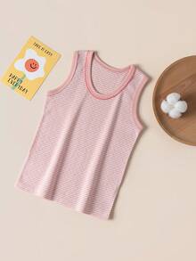 3pcs/Set Girls' Rose Floral Mesh Hollow Tank Tops, Lightweight, Breathable, Quick-Dry Cotton Summer Tops - Multicolor - View 2