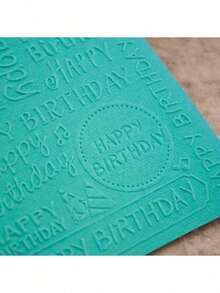 EstiloPssopp Embossing Carpeta Feliz cumpleaños Patrón Álbum Sello Relieve Sello DIY Craft Plantilla Moldes Sello Scrapbooking Sello Álbum de fotos DecoraciónVersión mejorada - 1 - Ver 9