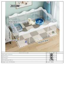 Indoor Dog Fence For Small Dogs, Puppies, Rabbits, Pets, Foldable Isolation Gate, Puppy Playpen - Multicolor - View 20
