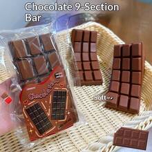 Soft, Squishable Chocolate Bar Squishy Toy, Slow Rebound Realistic Food Stress Relief - Multicolor - View 2