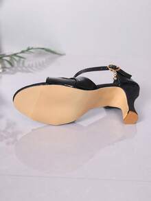 2026春季黑色小猫跟凉鞋，快速发货女士黑色高跟凉鞋，商务休闲优雅女士凉鞋，派对鞋 - 黑色 - 查看 7