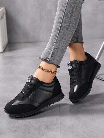 2026 Zapatos negros puros nuevos para mujer, Zapatos deportivos casuales de suela blanda para mujer, Zapatos para correr ligeros de talla grande para mujer, Zapatos casuales de corte bajo para mujer, Zapatos deportivos antideslizantes para mujer, Zapatos negros de moda para mujer, Zapatos negros para el trabajo para mujer, Zapatos para caminar para mujer, Zapatos negros para mujer, Zapatos negros con cordones y punta redonda para mujer, Zapatos para mujer, Zapatos deportivos negros puros para mujer, Zapatos para correr en carretera para mujer, Zapatos negros con cordones y punta redonda para mujer