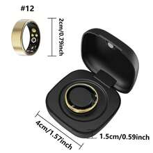 Smart Ring Fitness Tracker, Sleep Monitoring And Sports Data Recording, Multi-Size Fashionable Smart Ring, Ideal Holiday Gift For Men And Women - Gold - View 4