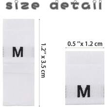 Fabric Tags For Clothing Labeling And Sewing Supplies - White - View 2