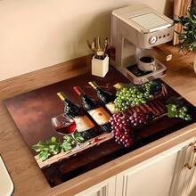 (Hot! ! ! ) 1pc Flat Stove Protection Pad, Rubber Anti-Slip Heat-Resistant Cover Pad For Kitchen Utensils, Suitable For Induction Cookers, Glass Stoves, Multifunctional Scratch-Resistant Pads, And Can Be Used As Mouse Pads For Ovens, Washing Machines And Dryers, And Kitchen Decoration. - Multicolor - View 4