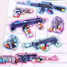 3D Water Sticker Racing Car Toy, Children's Reward Liquid Quicksand Crystal Small Sticker Painting - Tanned Kitty/Sticker>Candy/Kitten/Kids - Multicolor - View 6