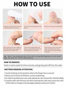 10片手工制作黑色美甲贴片，情人节美甲，新年美甲，美甲用品，按压式美甲贴片，秋冬美甲，椭圆形美甲，秋季美甲，按压式美甲贴片，短款按压式美甲贴片，假指甲，短指甲，亚克力按压式美甲贴片，手工按压式美甲贴片，可拆卸可重复使用 - 黑色 - 查看 7