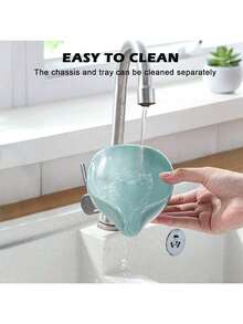 EstiloWADY Jabonera De BañO 2 Piezas, Soporte De Hoja Para Barra De JabóN, Estuche De Viaje Con Ventosa Para Ducha, Cocina, Fregadero, BañEra, Verde+GrisVersióN Mejorada - 1 - Ver 8