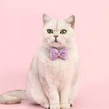1 Stück Katzenhalsband mit Kunstperle und Zirkonia, süß, leicht, anti-würge, verstellbar, um Ihre geliebte Katze wie eine Prinzessin aussehen zu lassen - Verschiedenfarbig - Übersicht 9