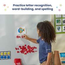 ASDF-hand2mind Rainbow Lowercase Magnetic Letters Plastic Magnetic Letters for Classroom Alphabet Letters for Letter Recognition for Kindergarten Word Building Letter Magnets for Set of 6 - Multicolor - Ver 4