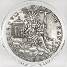 40毫米/1.57英寸，1825年意大利教皇国5巴约科，利奥十二世。 - 灰色 - 查看 5