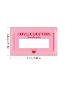 60pcs Pink Scratch Cards, DIY Scratch Cards, Wedding Party Decor, Couple Gift Cards, Suitable For Valentine's Day Party And Events, Gift Packaging, Couple Interaction, Party Penalty Cards, Party Prize Cards, Surprise Cards, Birthday Gift Cards, Gift Cards - Multicolor - View 2