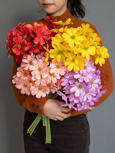 6支/套 高品质仿真丝雏菊，家居装饰摆件，婚礼走道用花