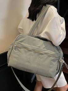 大容量、无底、简约风格尼龙材质、轻便、手提行李包、多口袋、拉链、干湿分离层、健身、上学、旅行、休闲旅行包、过夜包、耐用旅行收纳包、邮轮必备、中性色、度假必备、瑜伽包、旅行包