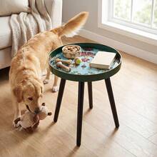 Zosenley Premium Wooden Tray With Detachable Legs Versatile Style Coffee Table With Tray Design, Perfect For Coffee, Tea, And Relaxation Time, -Versatile And Stylish Addition To Any Space - 17.7 綠豹 - 查看 1