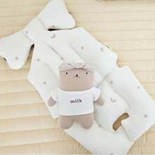 Novo Almofada Acolchoada Grossa para Carrinho de Bebê com Bordado Coreano INS para Outono/Inverno, Almofada de Assento de Carro para Bebê - Cor da imagem - Visão 2