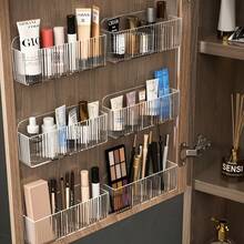 Mirror Cabinet Door Rear Storage Rack / Divider Wall-Mounted Makeup Storage Box - For Small Item Storage, Lightweight, Space-Saving Design, Makeup Brush Holder