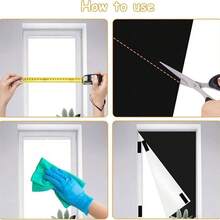 Portable Blackout Blind Window Thermal Insulated Kitchen Curtains Stick On DIY - Black - View 10