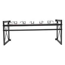 SENDERPICK Wine Racks With 5 Stem Glass Holder Wall-Mounted Wine Rack Rustic Metal Hanging Wine Holder - 黑色 - 查看 5