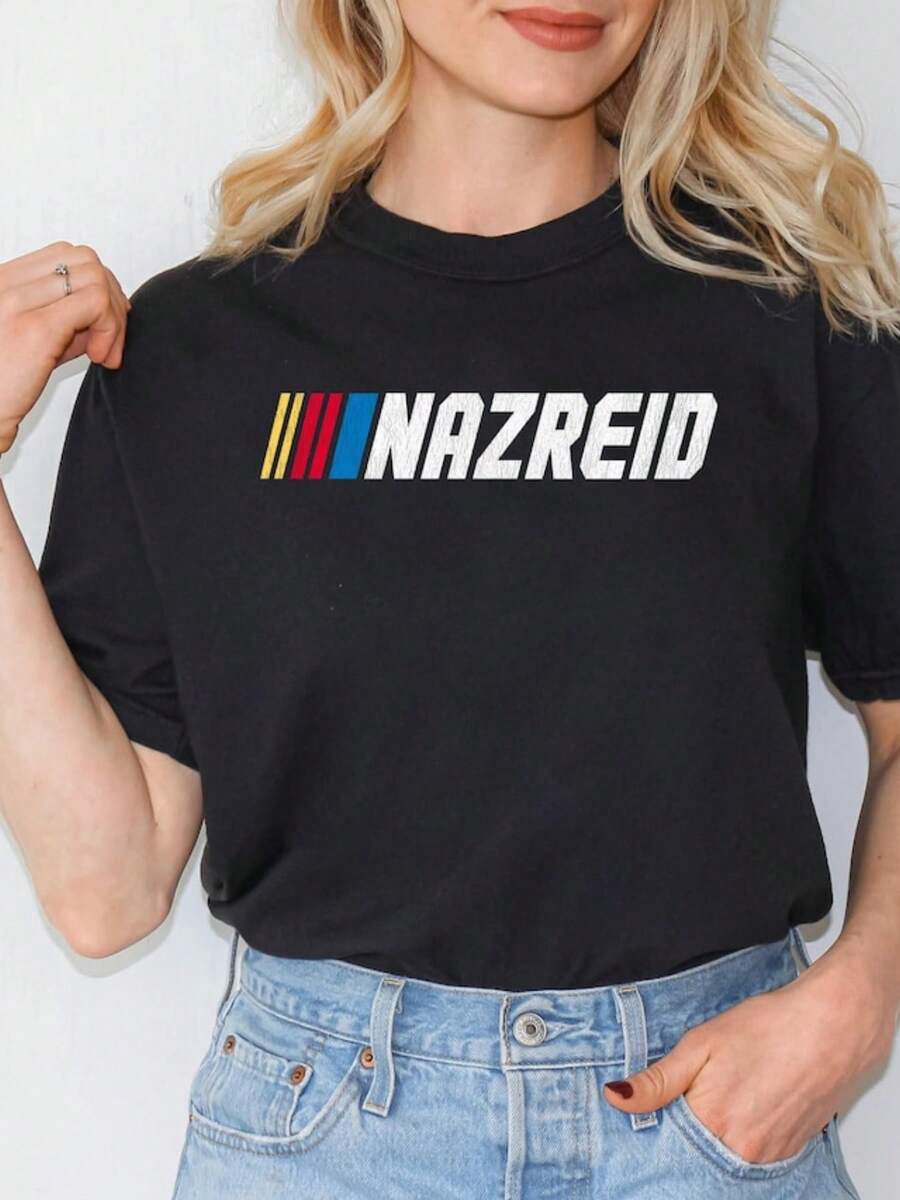 Vintage Naz Reid Graphic Tee_ Minnesota  Fan Shirt - 黑色 - 查看 1