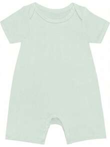 EstiloPijama de rayón para bebé, de manga corta, sin pies, cierre a presión, para niños y niñasVersión mejorada