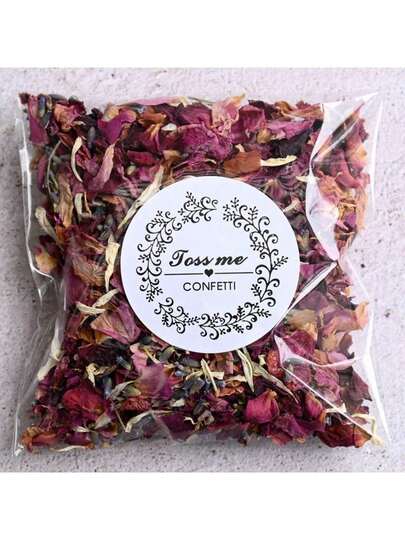 1 Pack Natural Confetti Multicolor Paper Shreds & Dried Flower Petals, Suitable For Wedding Party Decoration, Handmade Candle Decor, Soap Decoration, Atmosphere Enhancing Accessories, Holiday Event Ornaments, Home Decor Materials