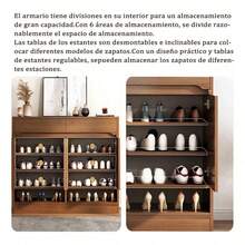 120cm Zapateras Para Zapatos Gran Capacidad Vintage Para Hogar - Marrón - Ver 5